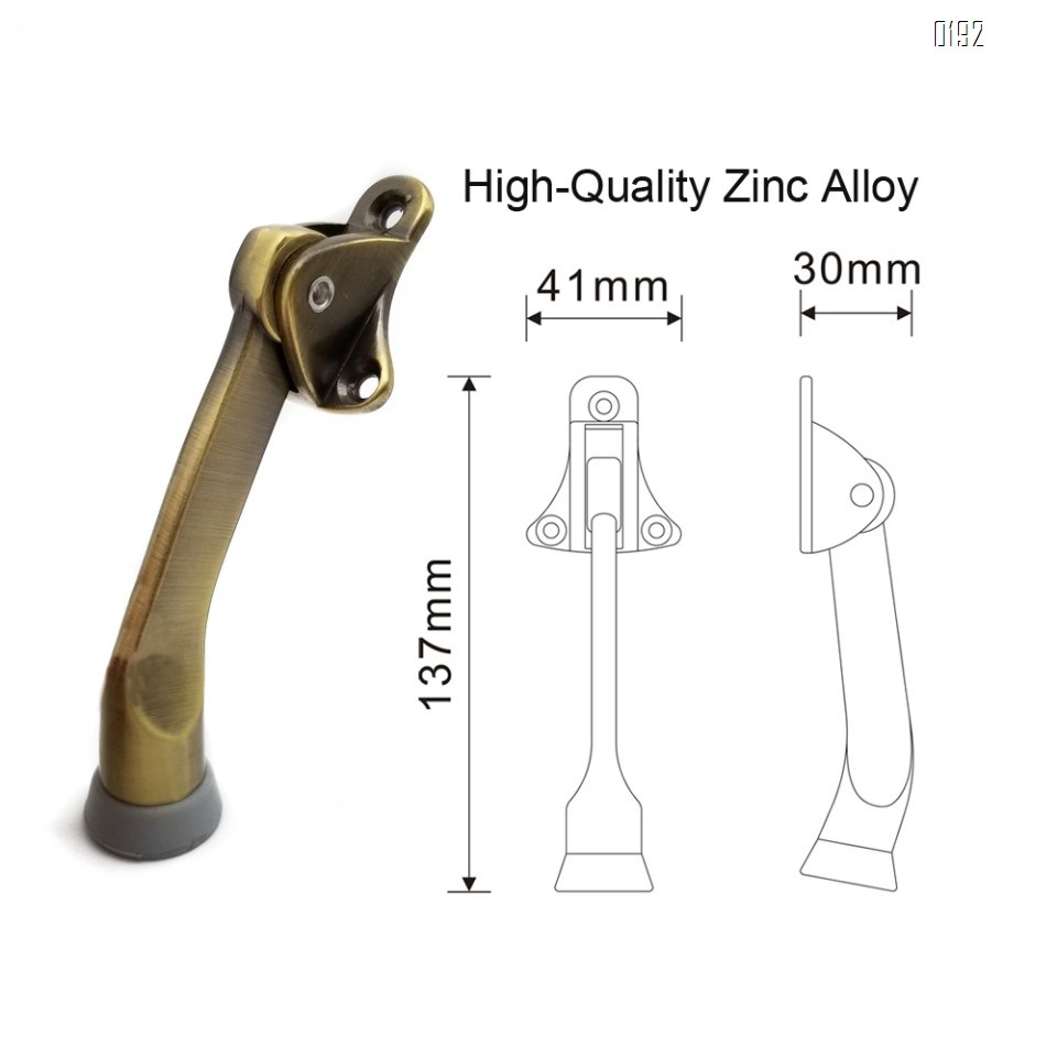 5Inch Door Stopper Hinge Metal Kickdown Door Stop Door Kickstand with