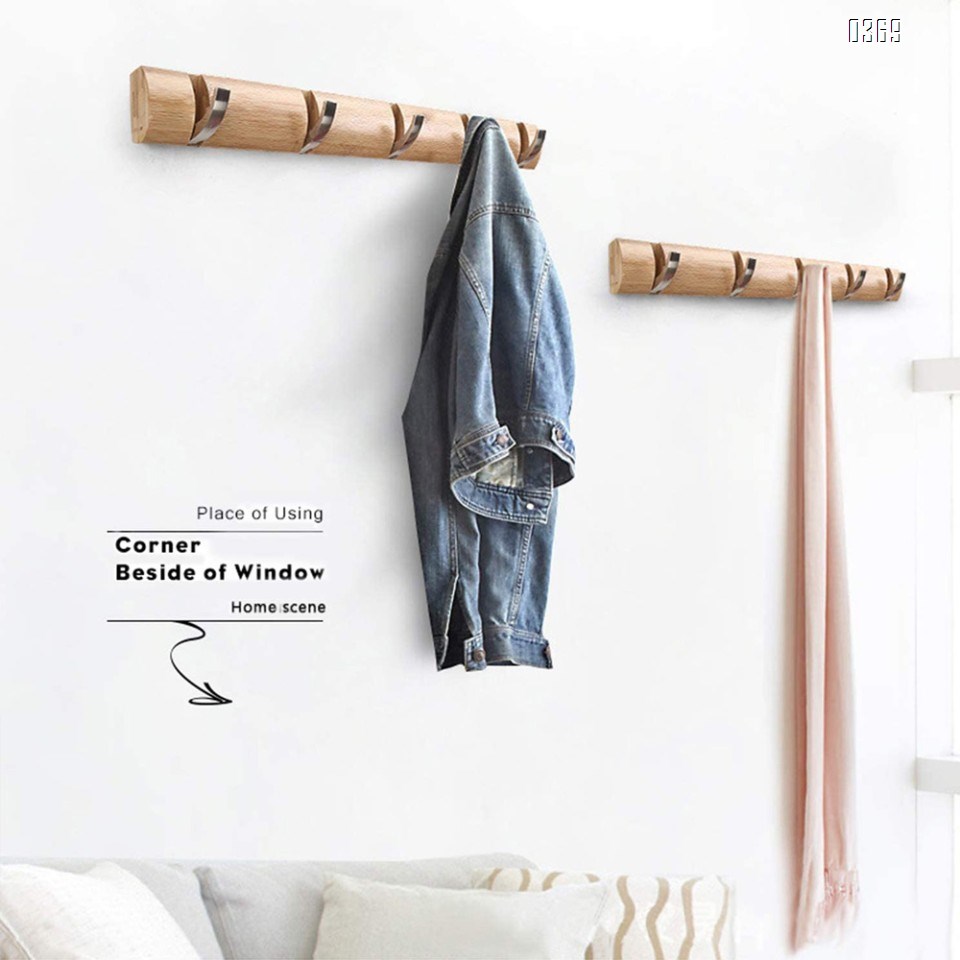 coat rack retractable hooks