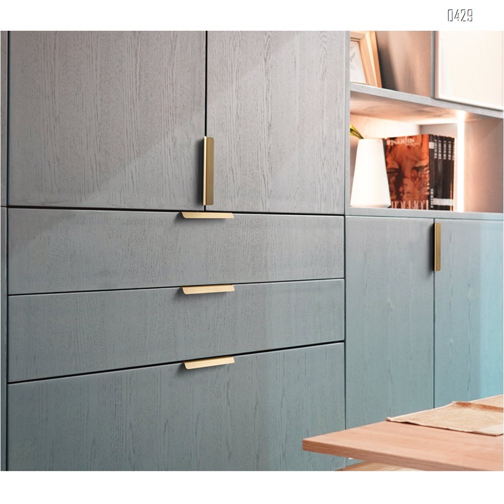 160 mm Hole Center Black And Gold Mount Finger Edge Pull Concealed