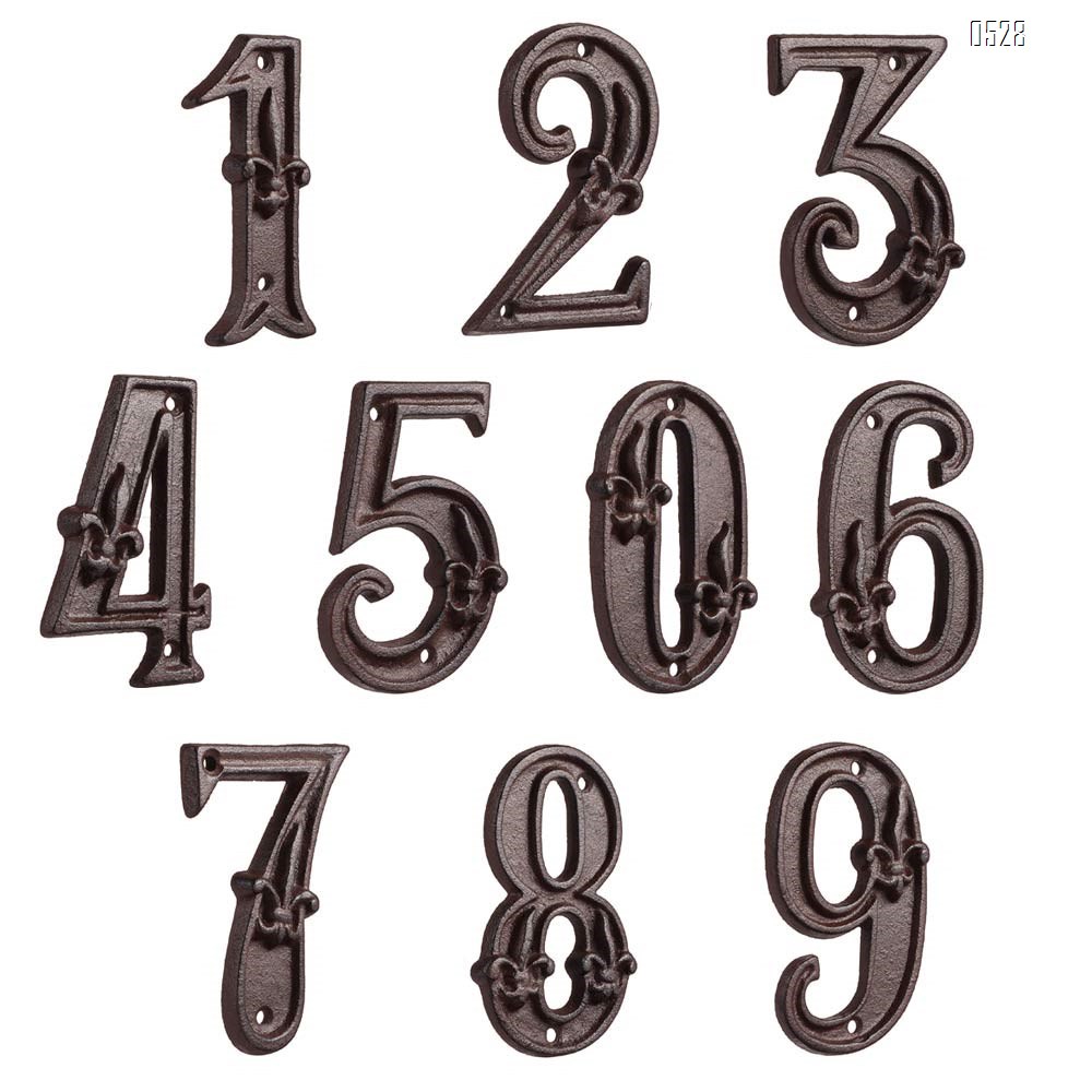 Cast Iron House Numbers 4.7 Inch Home Street Address Plaques Door